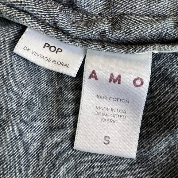 AMO Floral Embroidered Denim Jacket - Picture 3 of 3